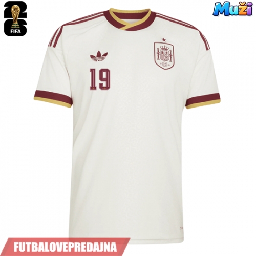 Lacne Muži Futbalové dres Španielsko Lamine Yamal #19 MS 2026 Krátky Rukáv - Preč